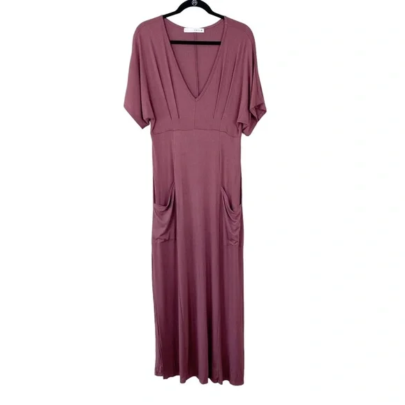 Baltic Born | Dresses | Baltic Born Maxi Dress M Ribbed Knit Kimono Sleeves  Mauve | Poshmark